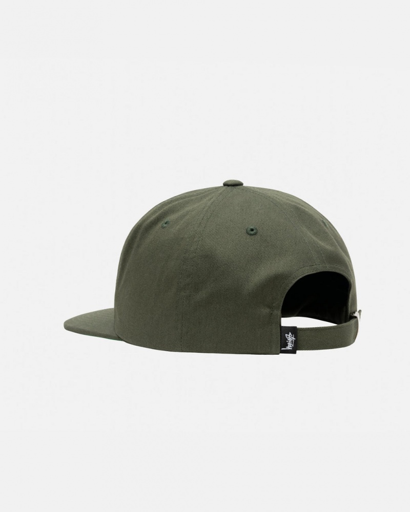 Stussy Medio-Depth Basic Strapback - Unisex Verde Oliva | PTEAH93243