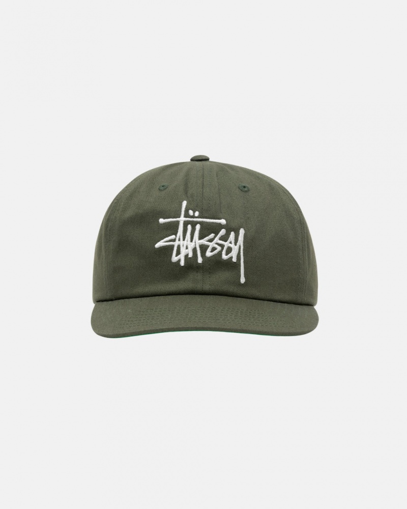 Stussy Medio-Depth Basic Strapback - Unisex Verde Oliva | PTEAH93243