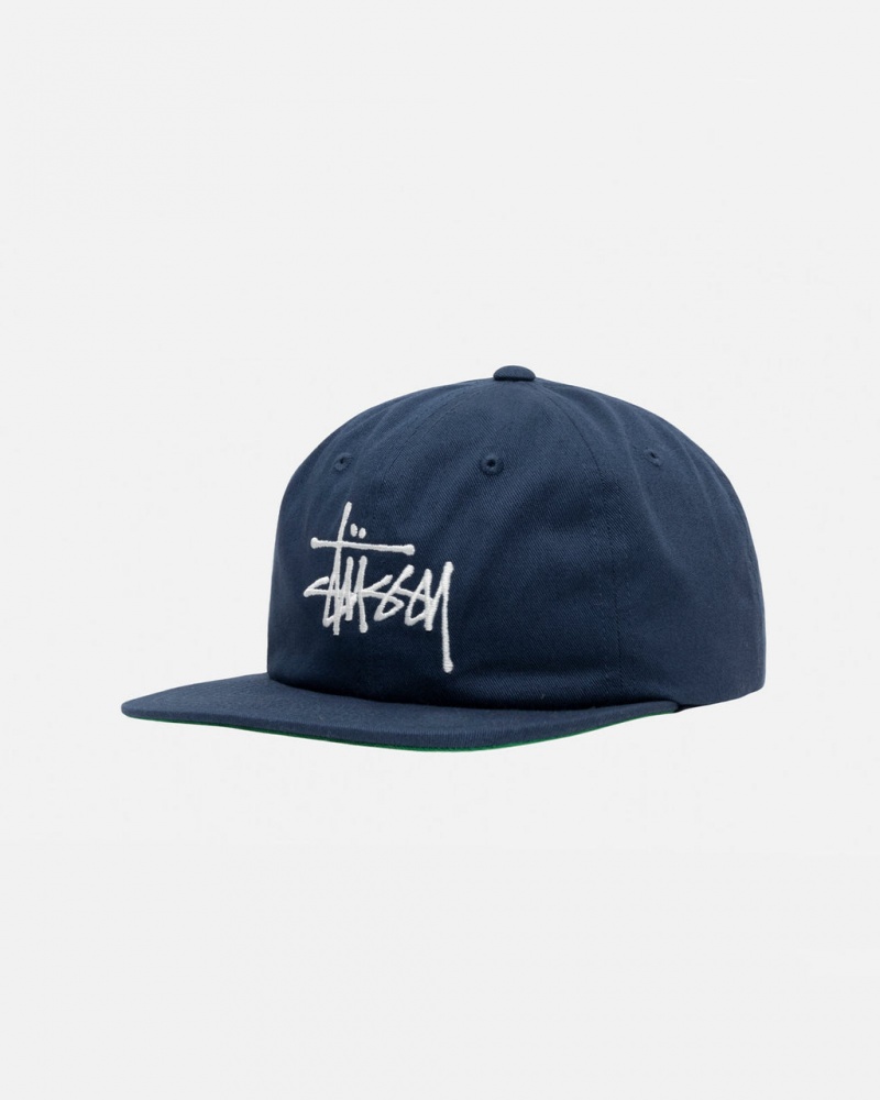 Stussy Medio-Depth Basic Strapback - Unisex Azul Marinho | PTJBT90213