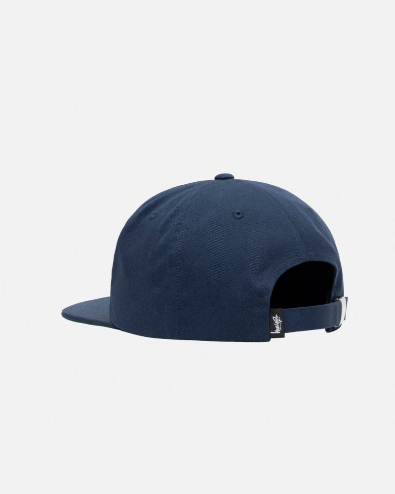 Stussy Medio-Depth Basic Strapback - Unisex Azul Marinho | PTJBT90213