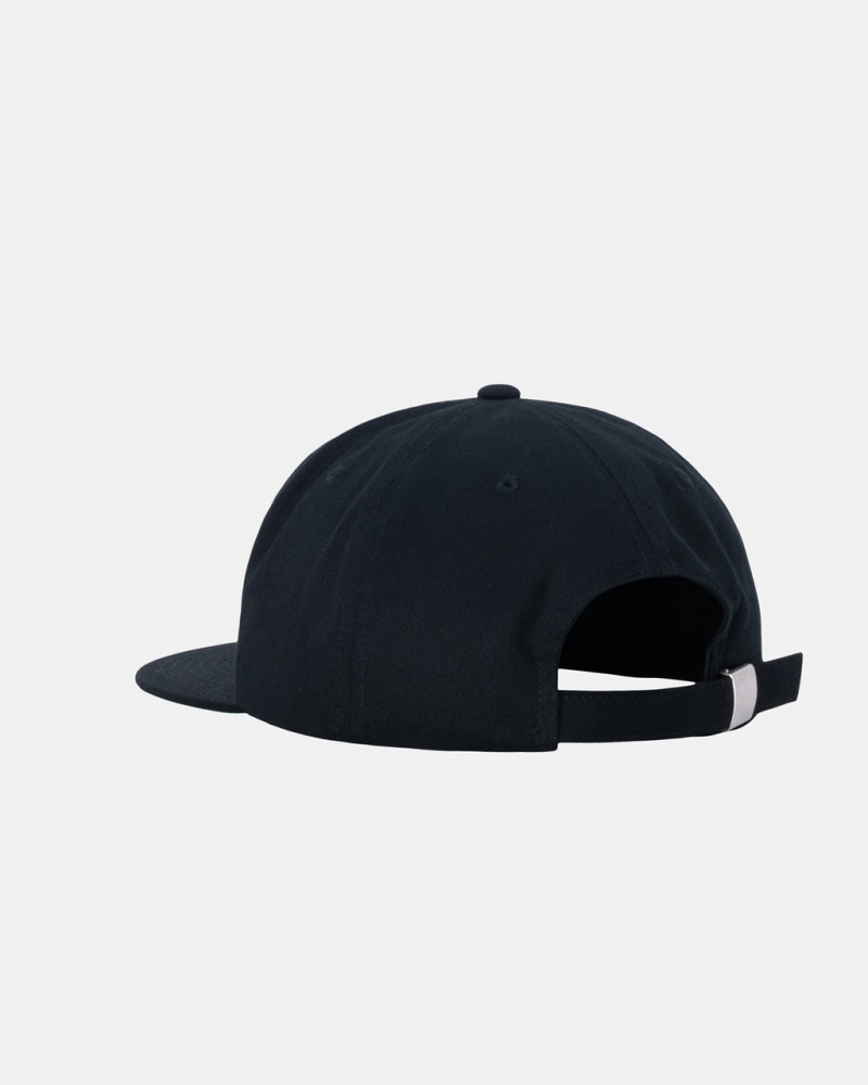 Stussy Medio-Depth Stu Arch Strapback - Unisex Pretas | PTJBT58511