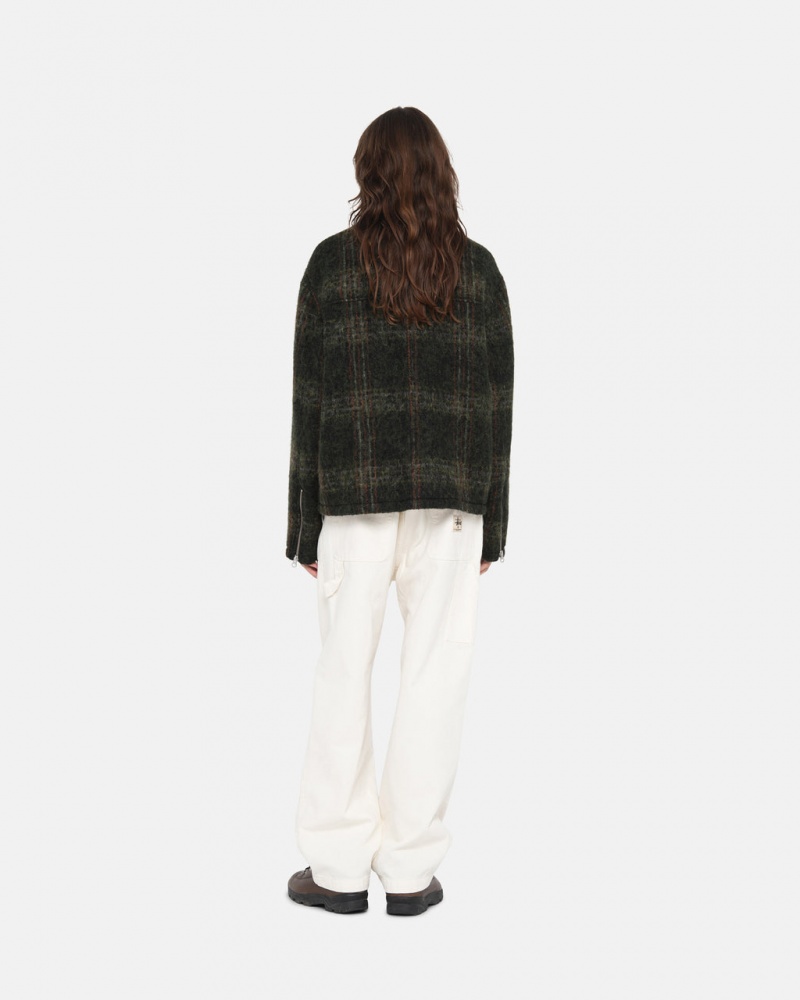 Stussy Mohair Club Jacket - Unisex Jackets Verde Oliva | PTQCS19090