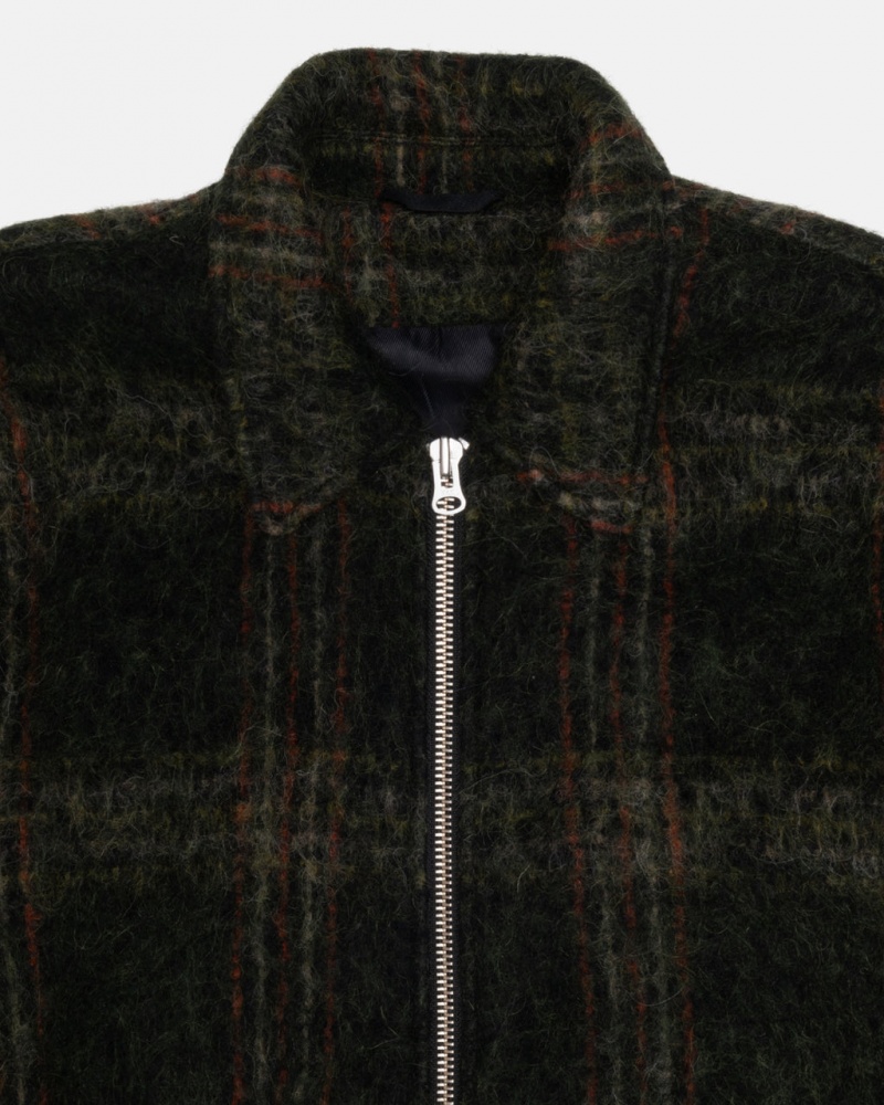 Stussy Mohair Club Jacket - Unisex Jackets Verde Oliva | PTQCS19090