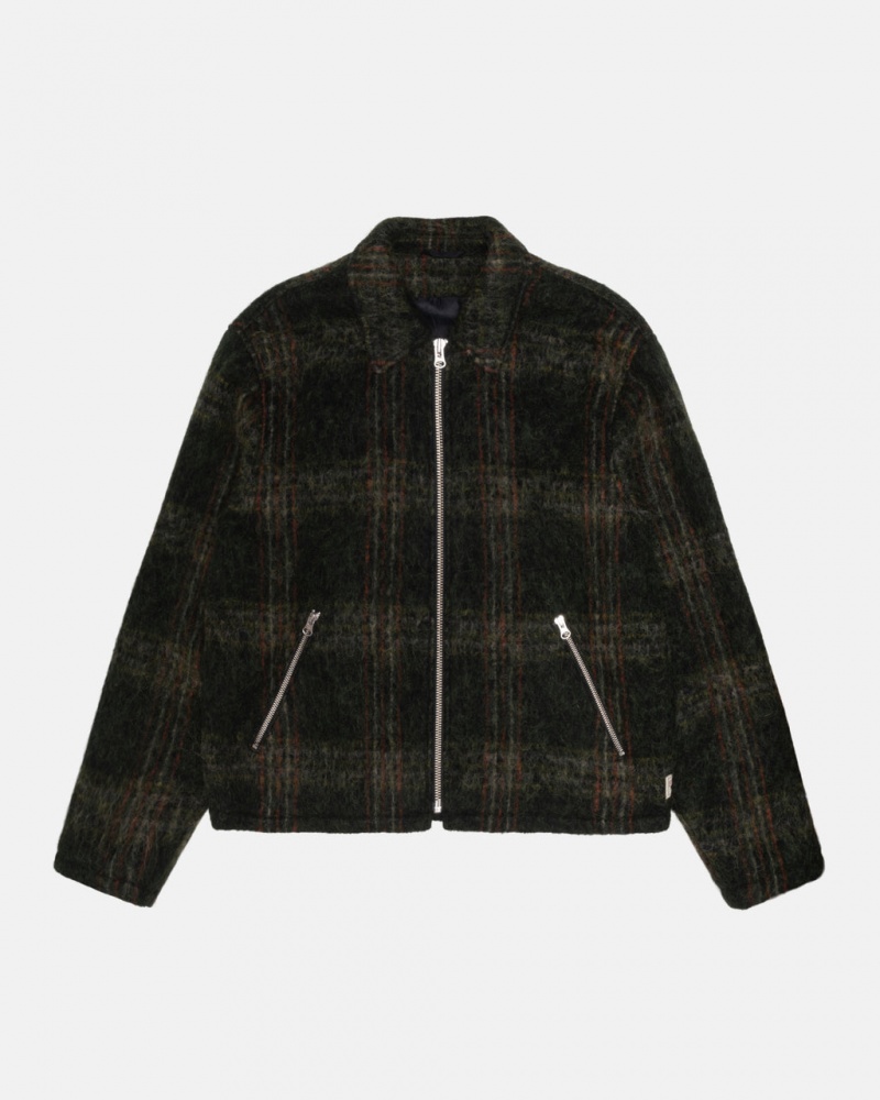 Stussy Mohair Club Jacket - Unisex Jackets Verde Oliva | PTQCS19090