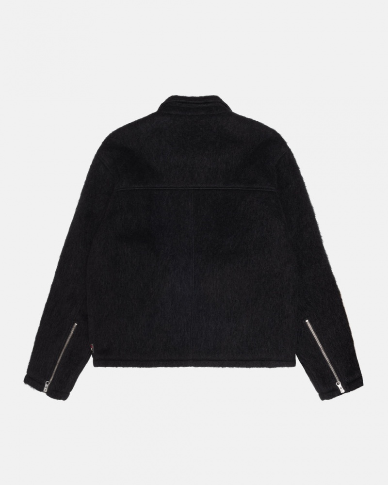 Stussy Mohair Club Jacket - Unisex Jackets Pretas | MPTHR86385