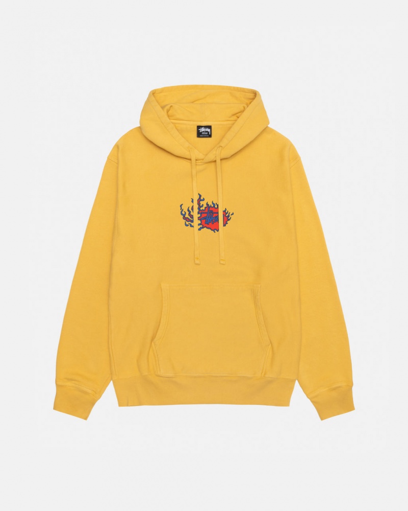 Stussy Mosaic Dragon Hoodie Pigment Dyed - Unisex Hoodies Laranja | UPTND22992