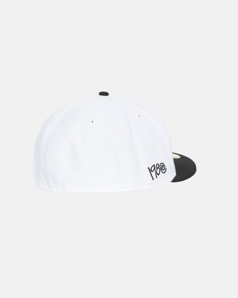 Stussy New Era 59Fifty Curly S - Unisex Branco Pretas | BPTSD60237