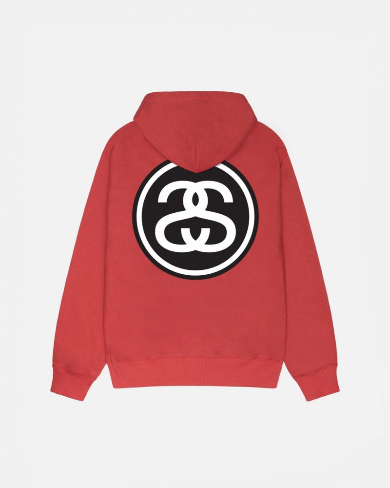 Stussy SS-Link Zip Hoodie - Unisex Hoodies Vermelhas | YPTGT97384