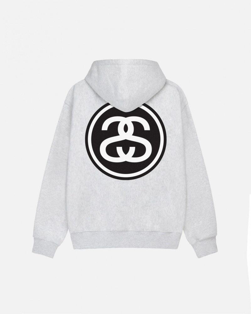 Stussy SS-Link Zip Hoodie - Unisex Hoodies Cinzentas | PTEAH34555