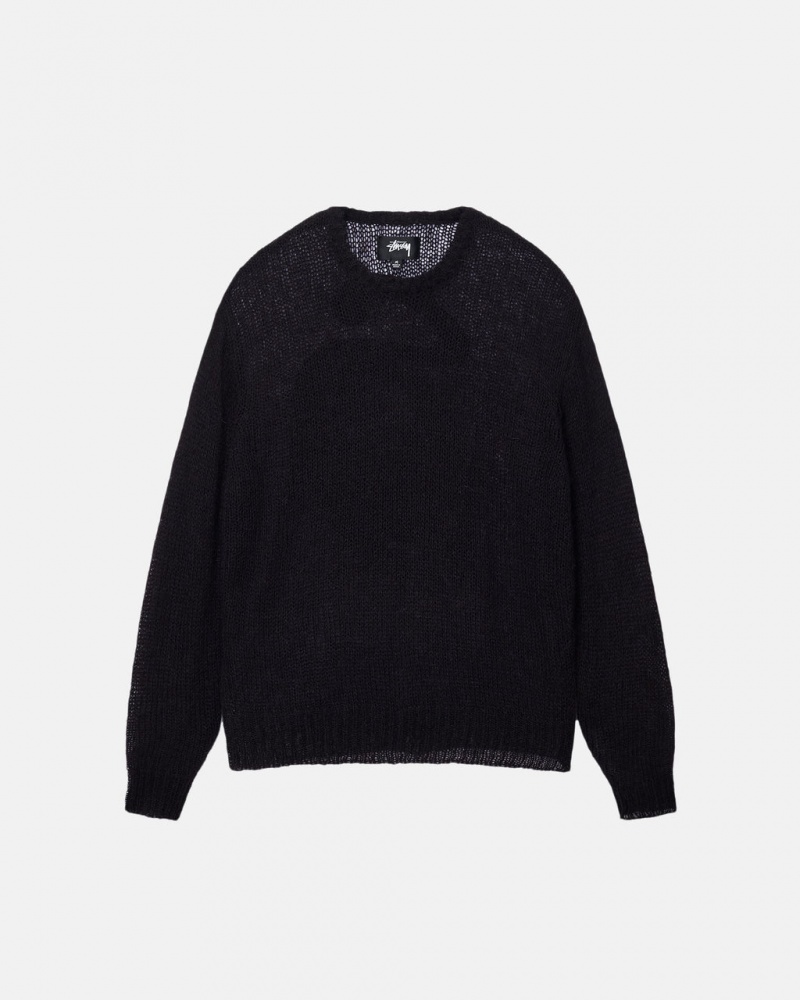 Stussy S Loose Knit Moletom - Unisex Sweaters Pretas | DPTKV23726