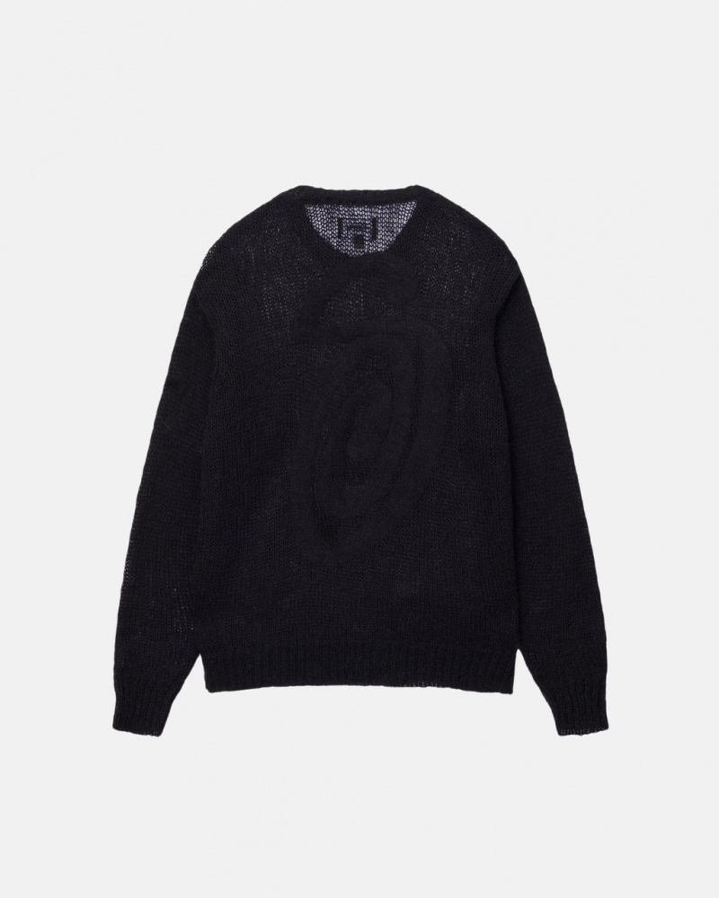 Stussy S Loose Knit Moletom - Unisex Sweaters Pretas | DPTKV23726