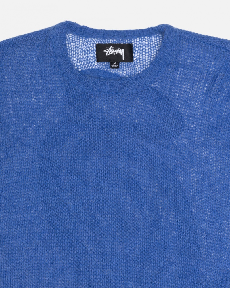 Stussy S Loose Knit Moletom - Unisex Sweaters Azuis | PTIIZ86341