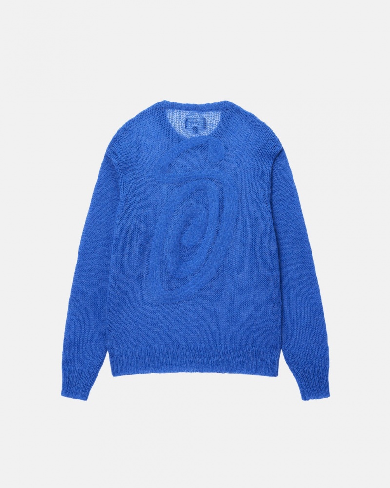 Stussy S Loose Knit Moletom - Unisex Sweaters Azuis | PTIIZ86341