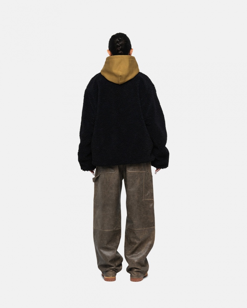 Stussy Sherpa Reversible Jacket - Unisex Jackets Pretas | DPTVO87590