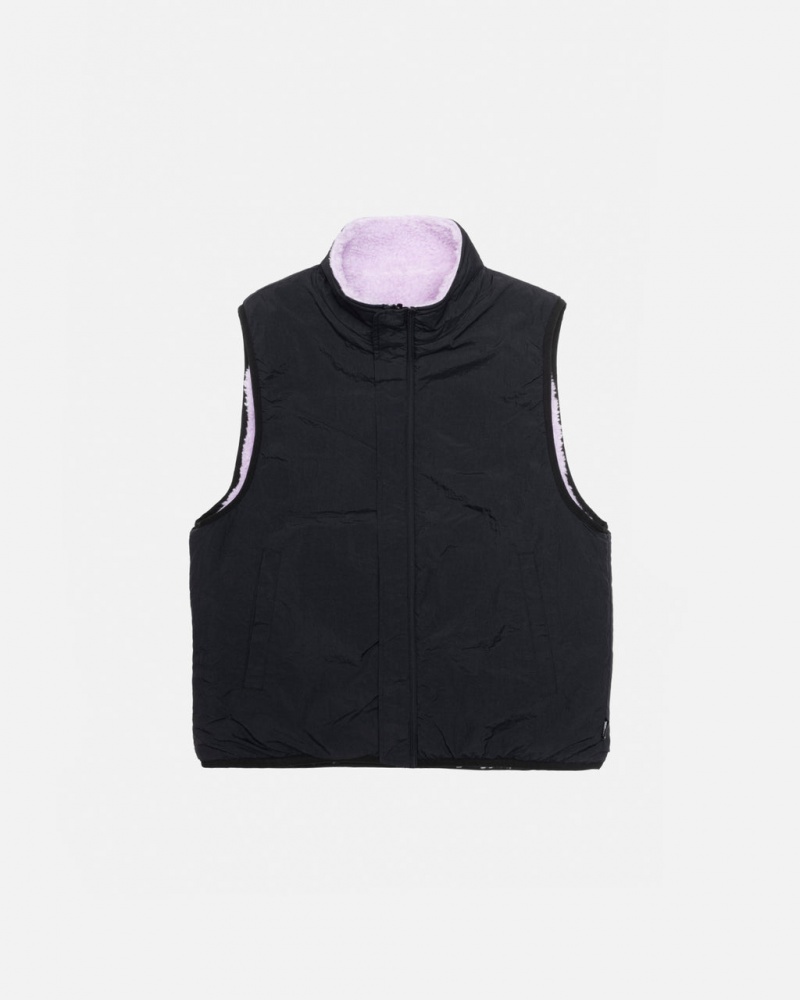 Stussy Sherpa Reversible Vest - Unisex Jackets Lavanda | APTWC68564