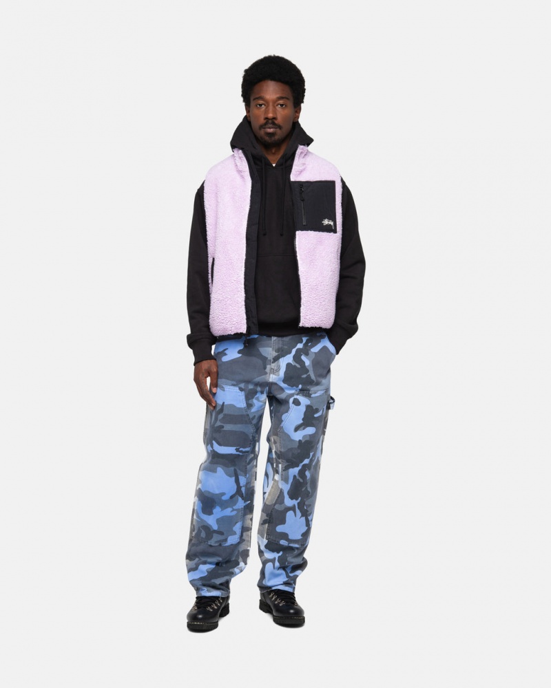 Stussy Sherpa Reversible Vest - Unisex Jackets Lavanda | APTWC68564