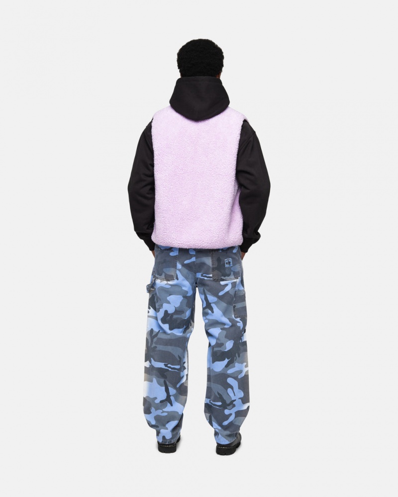 Stussy Sherpa Reversible Vest - Unisex Jackets Lavanda | APTWC68564