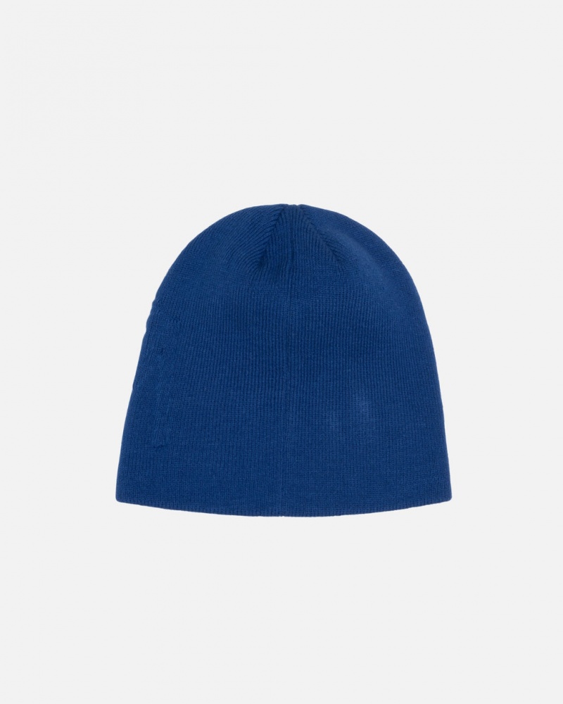 Stussy Skullcap Embossed Smooth Stock - Unisex Azul Marinho | PTJZR93870