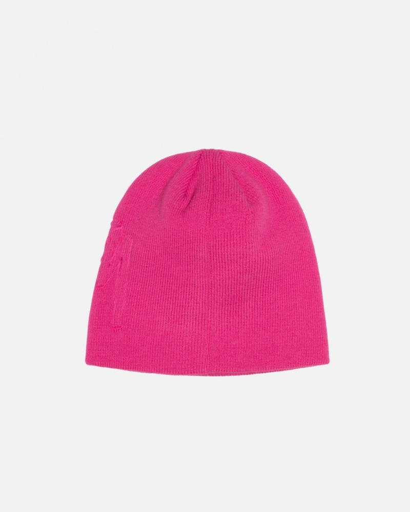 Stussy Skullcap Embossed Smooth Stock - Unisex Rosa | SPTVO32802