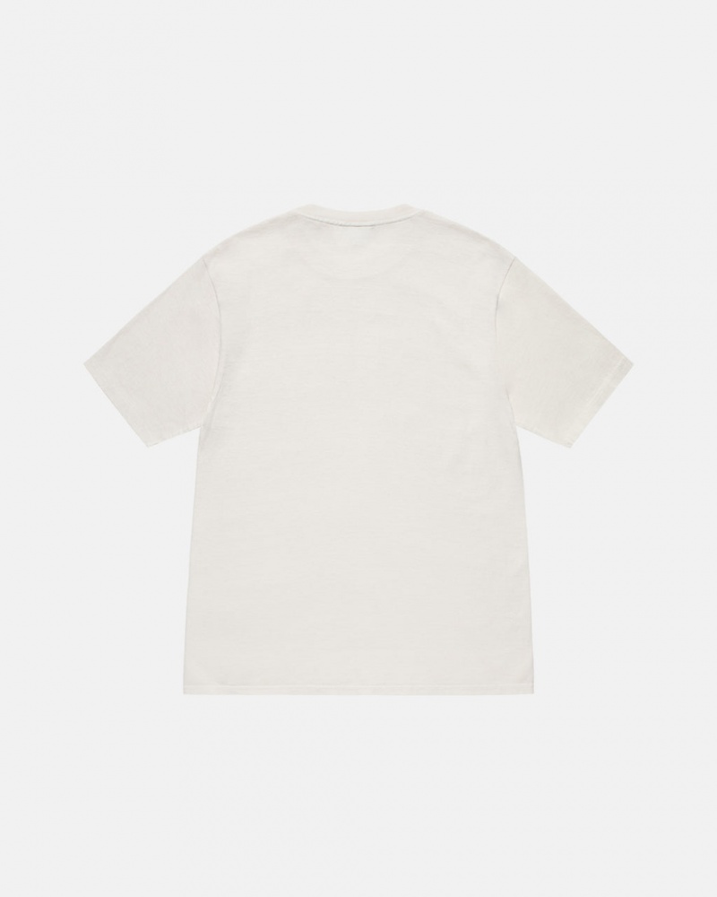 Stussy Small Stock Tee Pigment Dyed - Unisex Shortsleeve Bege | APTDF20319