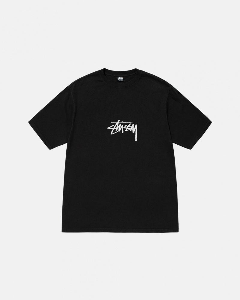 Stussy Small Stock Tee Pigment Dyed - Unisex Shortsleeve Pretas | GPTUC90941