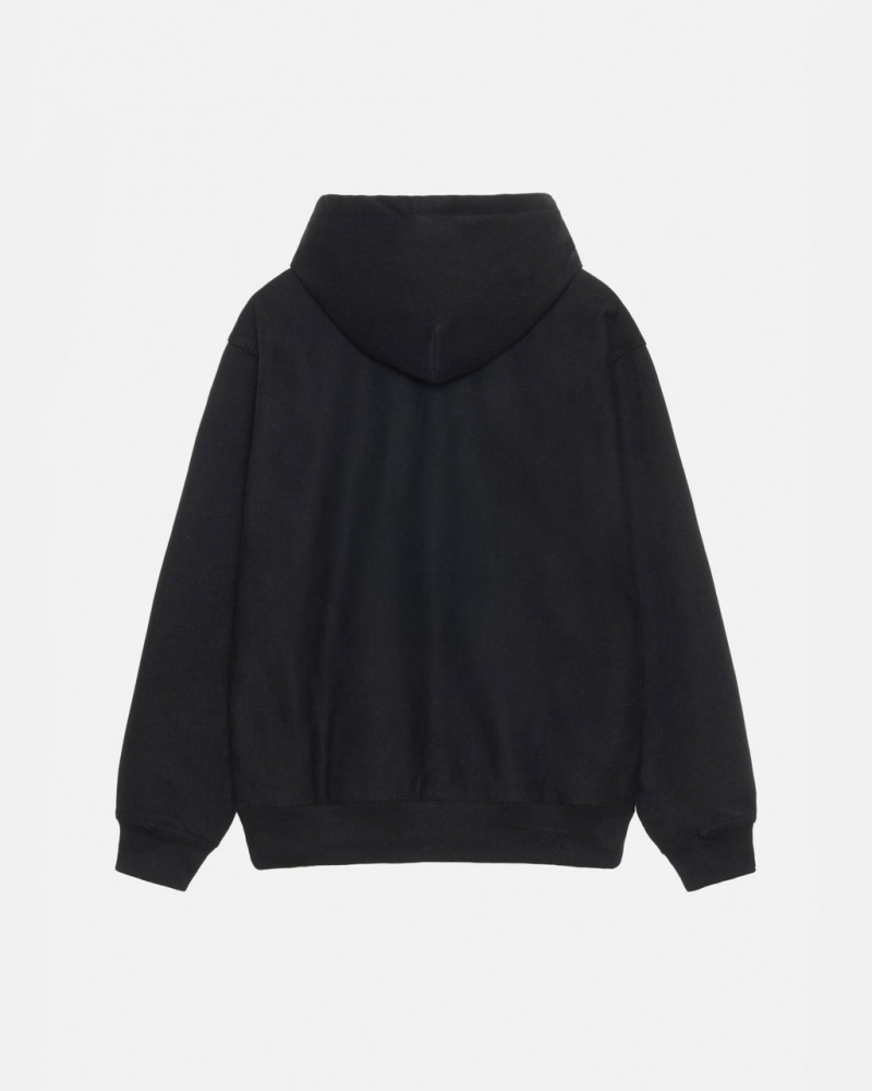 Stussy Stock Logo Applique Hoodie - Unisex Hoodies Pretas | PTDYB46649