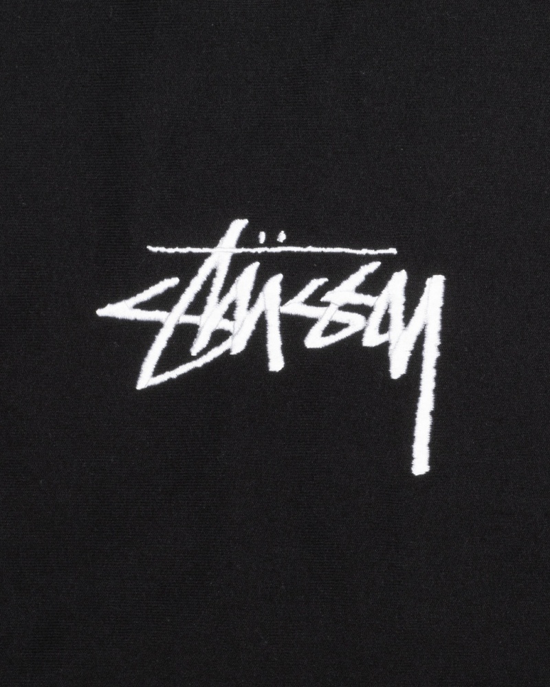 Stussy Stock Logo Applique Hoodie - Unisex Hoodies Pretas | PTDYB46649