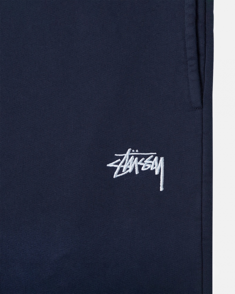 Stussy Stock Logo Sweatpant - Unisex Pants Azul Marinho | PTQCS89114