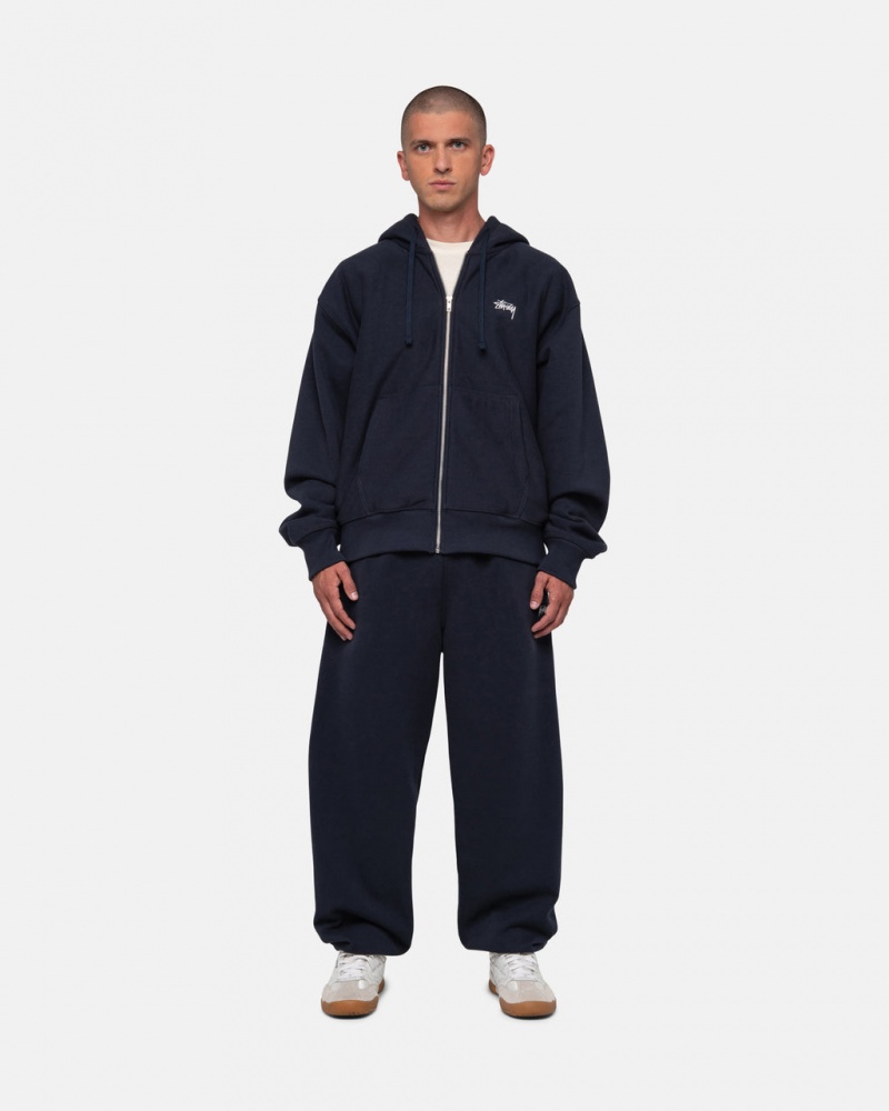 Stussy Stock Logo Sweatpant - Unisex Pants Azul Marinho | PTQCS89114