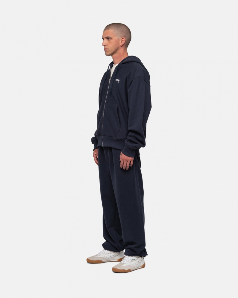 Stussy Stock Logo Sweatpant - Unisex Pants Azul Marinho | PTQCS89114