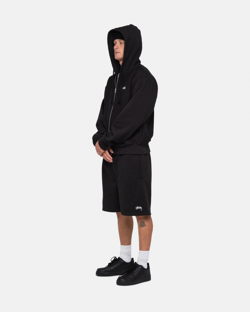 Stussy Stock Logo Sweatshort - Unisex Shorts Trunks Pretas | SPTVO15422