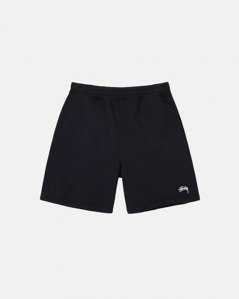 Stussy Stock Logo Sweatshort - Unisex Shorts Trunks Pretas | SPTVO15422