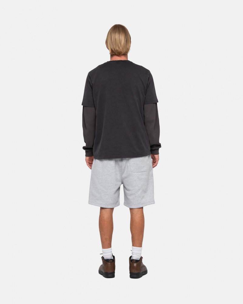 Stussy Stock Logo Sweatshort - Unisex Shorts Trunks Cinzentas | PTQCS27874