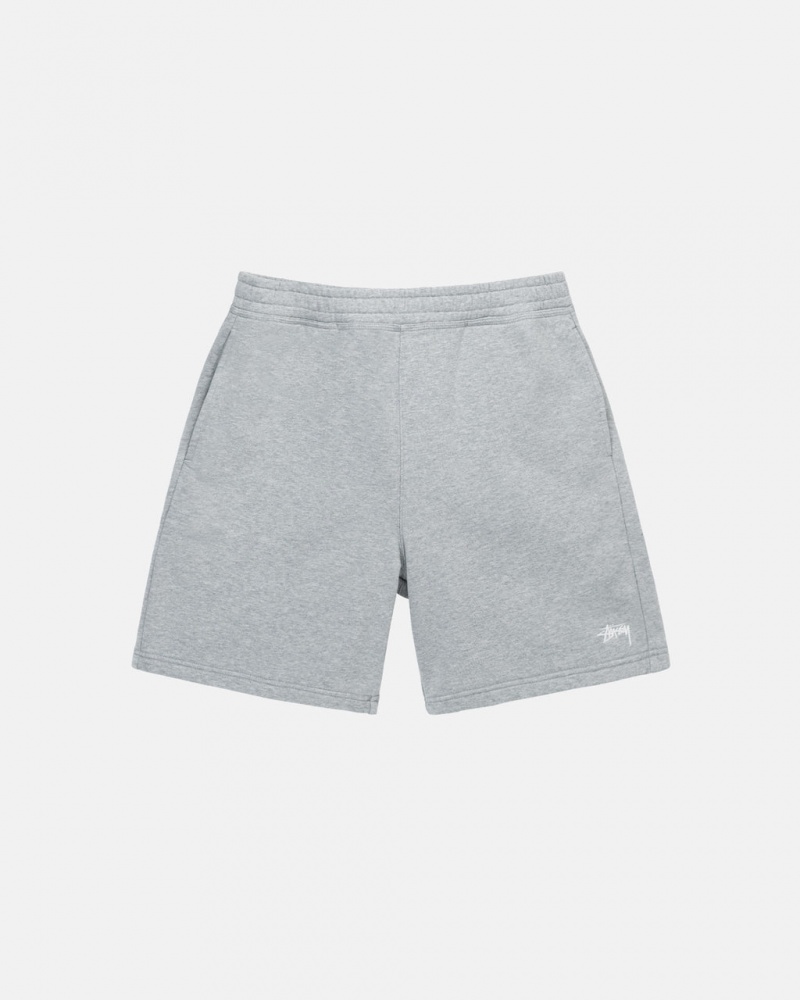 Stussy Stock Logo Sweatshort - Unisex Shorts Trunks Cinzentas | PTQCS27874