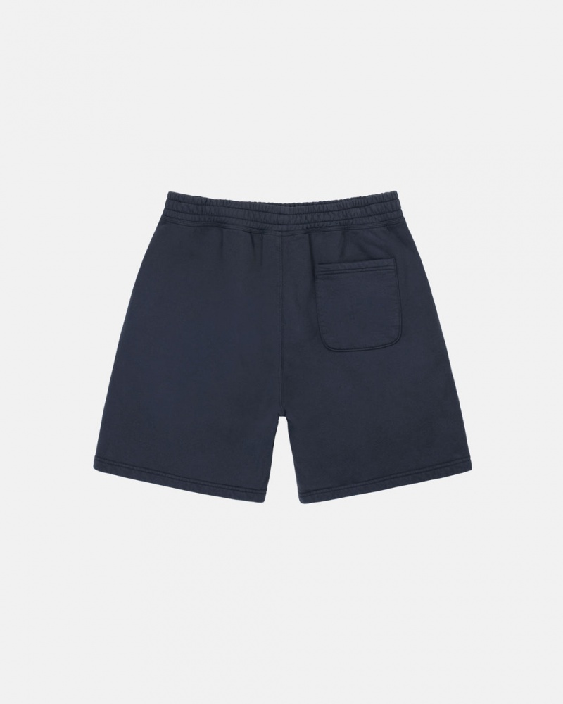 Stussy Stock Logo Sweatshort - Unisex Shorts Trunks Azul Marinho | TPTPQ98453