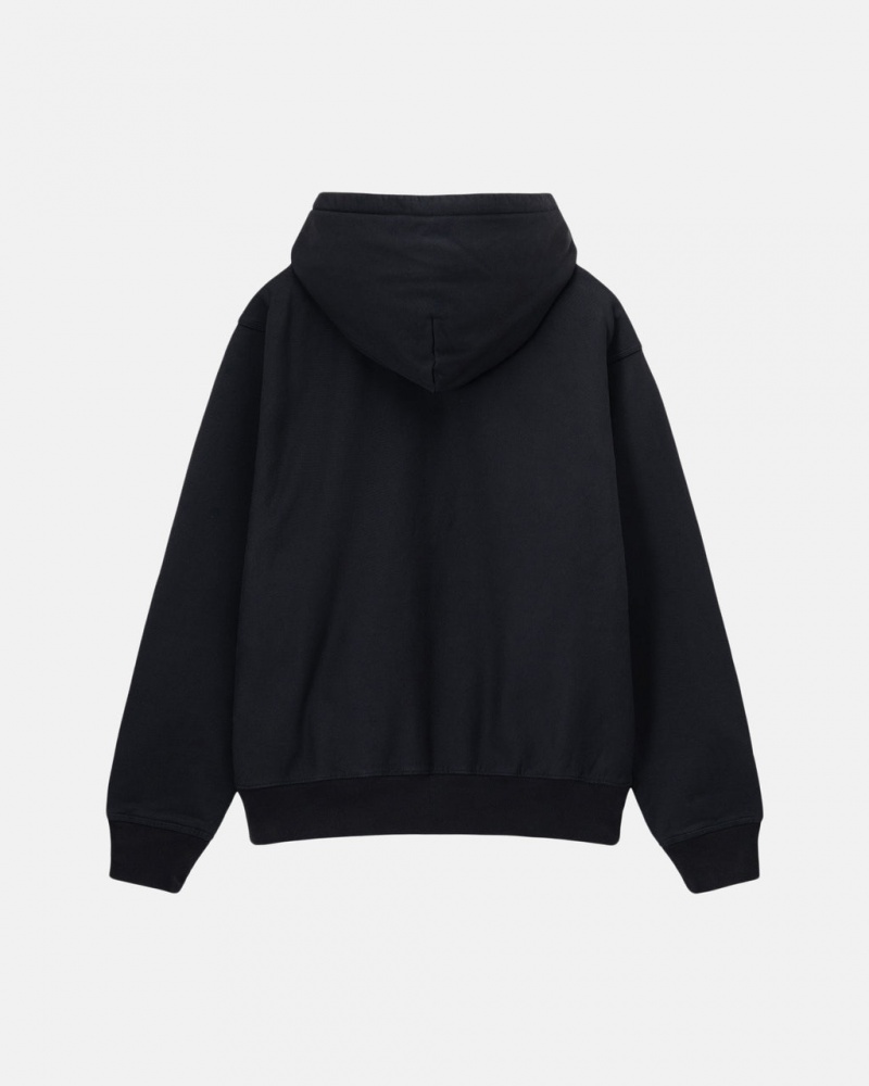 Stussy Stock Logo Zip Hoodie - Unisex Hoodies Pretas | FPTUI82369