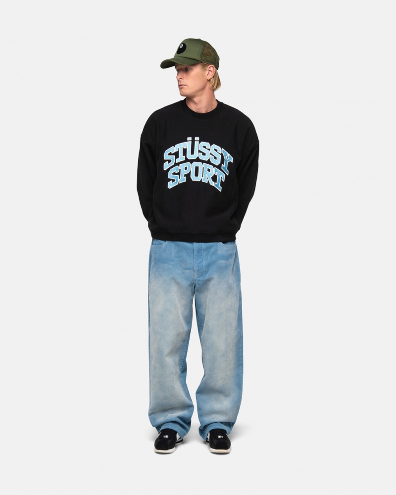 Stussy Stüssy Esportivos Relaxed Oversized Crew - Unisex Hoodies Pretas | XPTGW58240