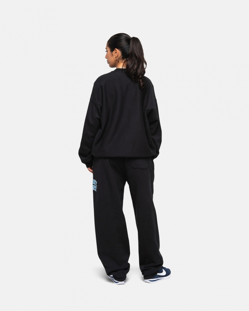 Stussy Stüssy Esportivos Relaxed Oversized Crew - Unisex Hoodies Pretas | XPTGW58240