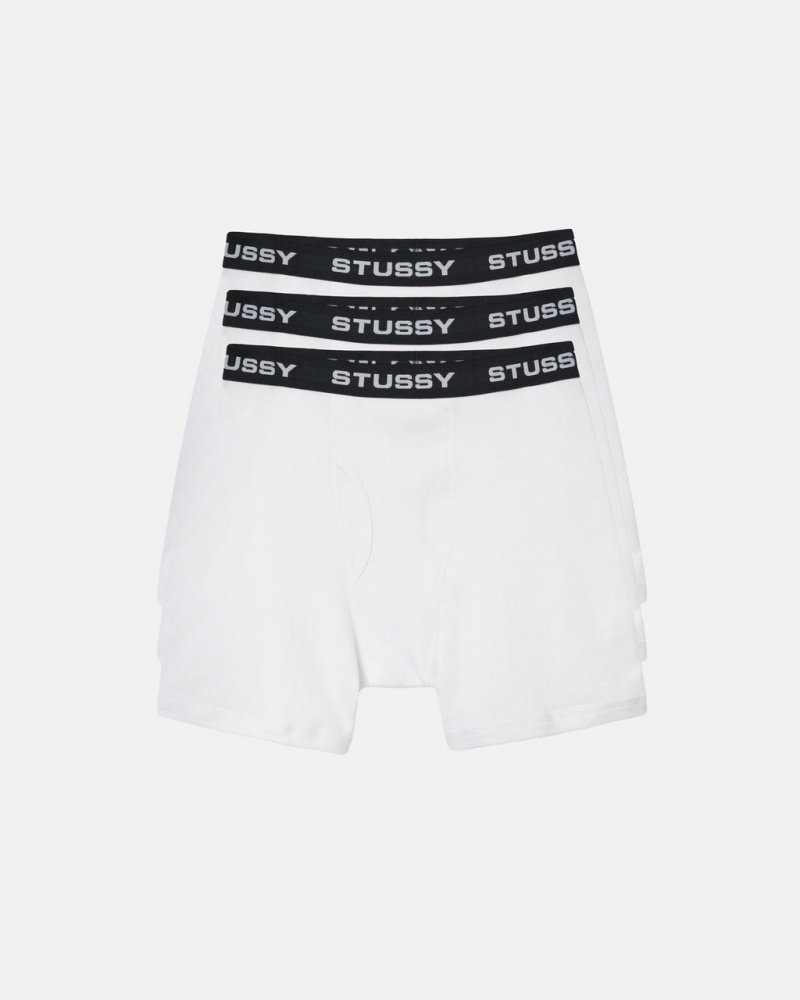 Stussy Stussy Boxer Briefs - Unisex Shorts Trunks Branco | PTJZR65742