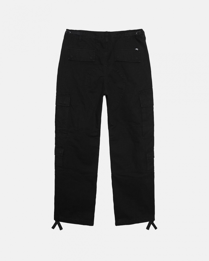 Stussy Surplus Cargo Ripstop - Unisex Jeans Pants Pretas | PTQAV33822