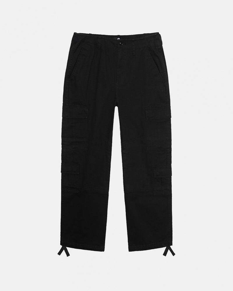 Stussy Surplus Cargo Ripstop - Unisex Jeans Pants Pretas | PTQAV33822