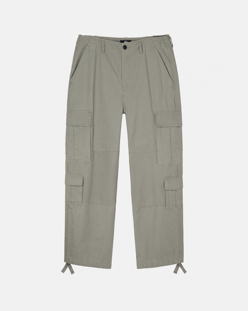 Stussy Surplus Cargo Ripstop - Unisex Jeans Pants Verde Oliva | PTCIF63679