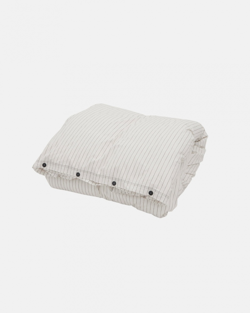 Stussy Tekla Percale Duvet Cover - Queen - Unisex Home Goods Branco | YPTVQ20853