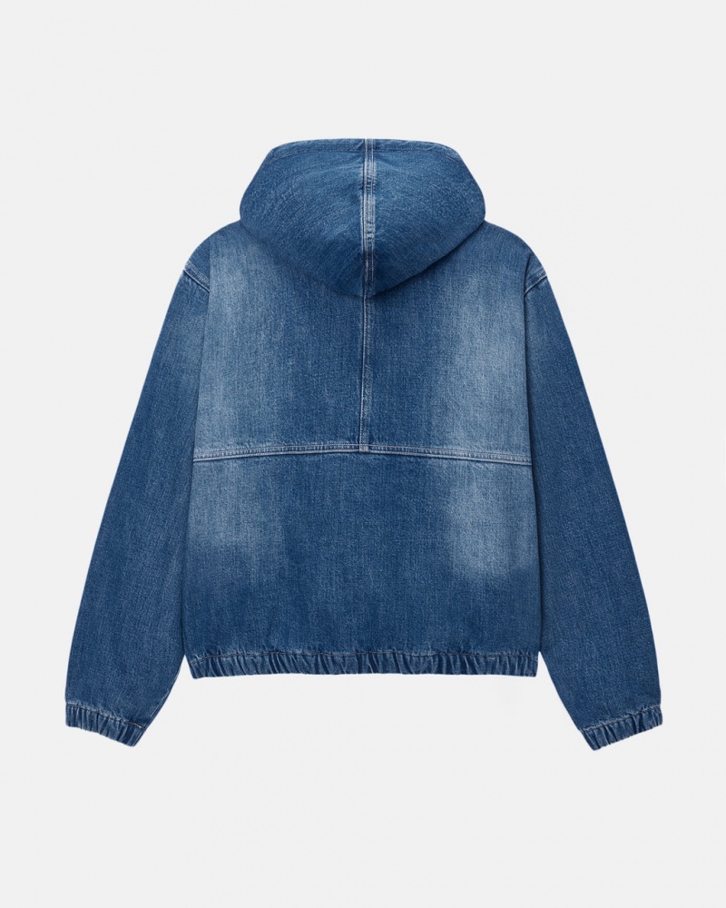 Stussy Trabalho Jacket Denim Sherpa - Unisex Jackets Azuis | PTCIF47027