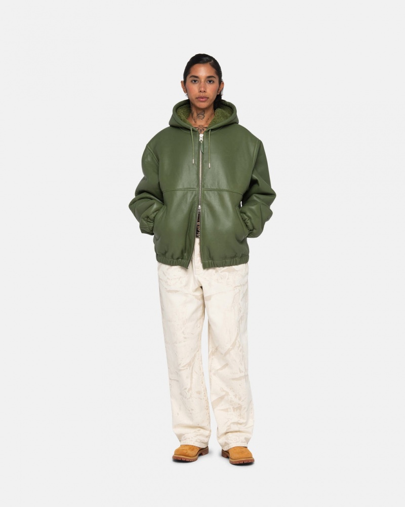 Stussy Trabalho Jacket Shearling - Unisex Jackets Verdes | UPTTG45912