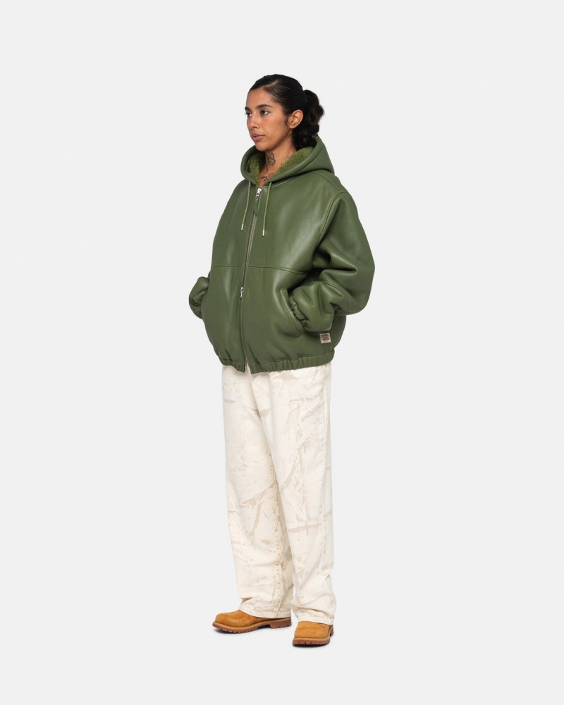 Stussy Trabalho Jacket Shearling - Unisex Jackets Verdes | UPTTG45912