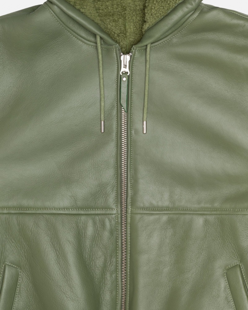 Stussy Trabalho Jacket Shearling - Unisex Jackets Verdes | UPTTG45912