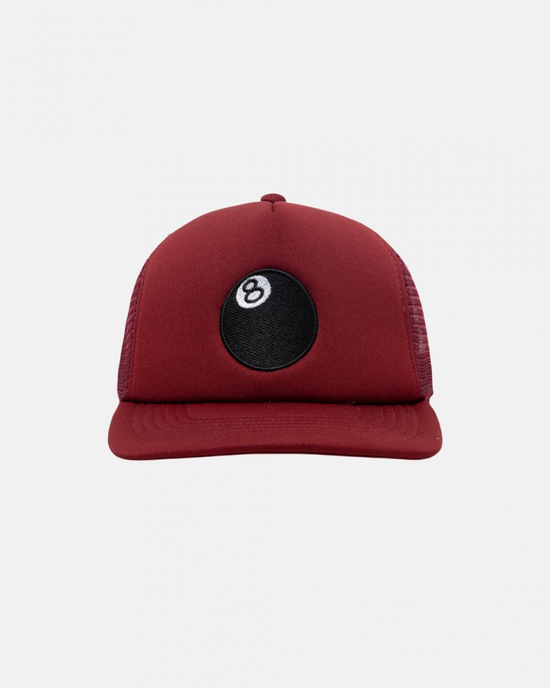 Stussy Trucker 8 Ball Snapback - Unisex Vermelhas | GPTUC12335