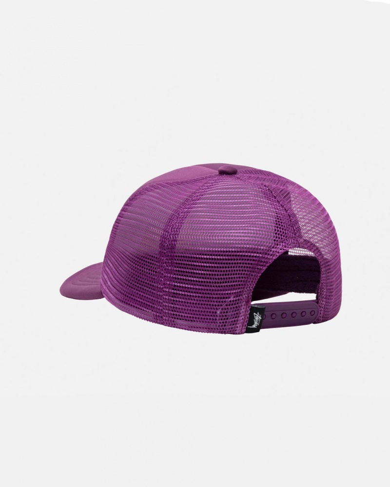 Stussy Trucker Big Basic Snapback - Unisex Roxo | EPTHC60508