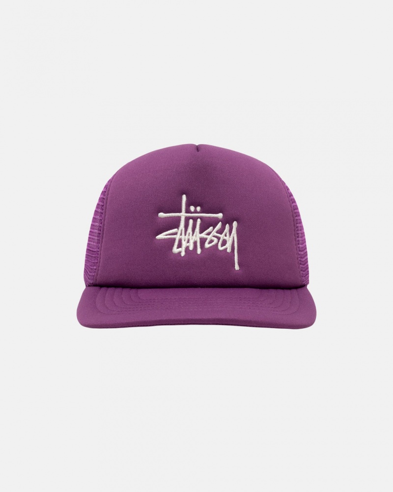 Stussy Trucker Big Basic Snapback - Unisex Roxo | EPTHC60508